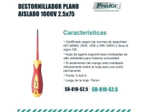 DESTORNILLADOR AISLADO PLANO 750MM X 6.5MM  Proskit  COD : SD810S25
