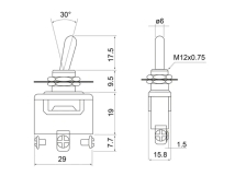 LLAVE ON-OFF DE ENCENDIDO  PAL.A 3C CROMDADA  COD:NLLA70007