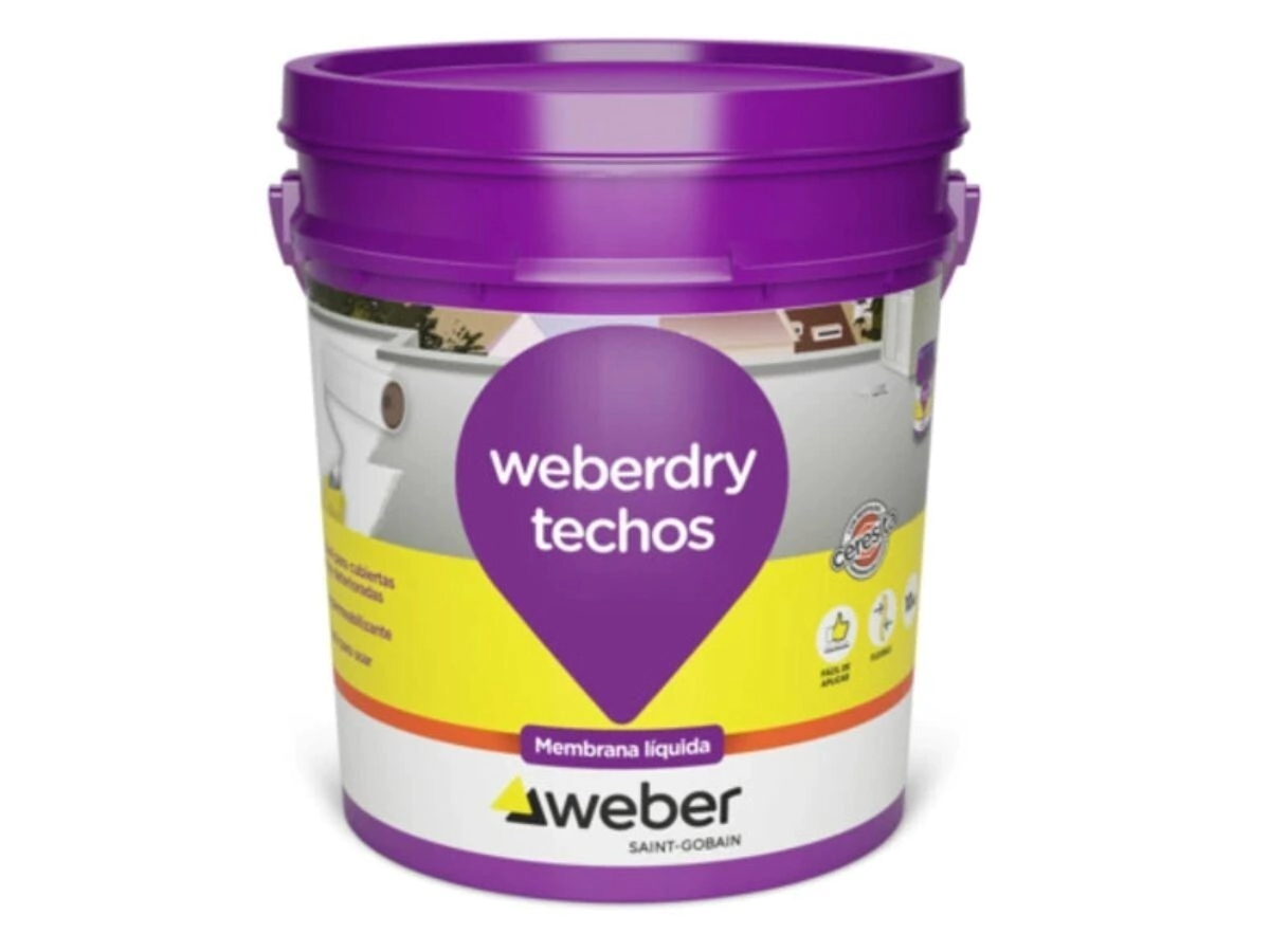 MEMBRANA LIQUIDA ROJA   10KG  WEBER TECHO  L   TARRO VIOLETA