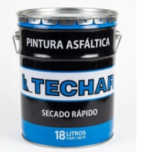 PINTURA ASFALTICA 18 LT TECHAR  BASE ACUOSA  SECADO RAPIDO
