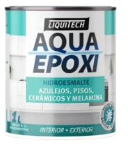 PINTURA PARA AZULEJOS GRIS X 1LT  AQUA EPOXI  LQUITECH (AZULEJOS-PISOS -CEREMICAS-MELAMINA)