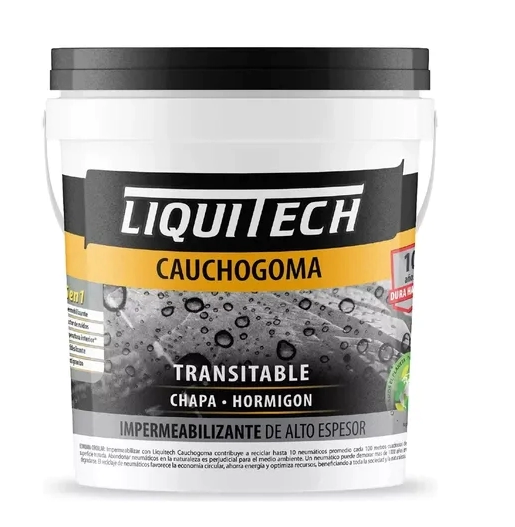CAUCHOGOMA 4 KG NEGRO IMPERMEABILIZANTE LIQUITECH *7%
