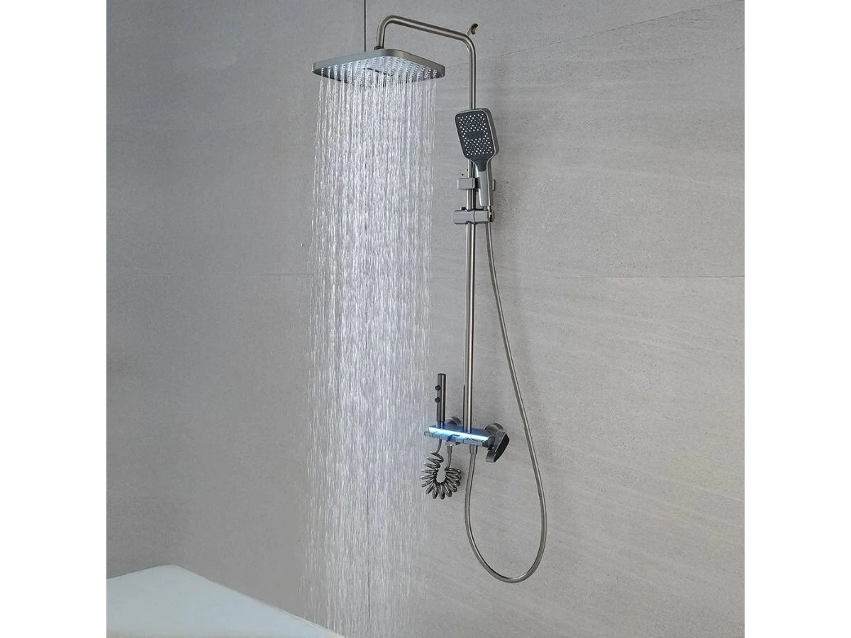 GRIF DUCHA INTELIGENTE GLOA MULTIFUNCIONAL PIANO GRIS DIGITAL CON BARRAL