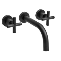 GRIFERIA LAVATORIO PARED EMBUTIR PEIRANO BLACK VELVET NEGRO C.C 62-190