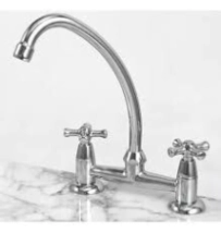 GRIFERIA MESADA DELTA MAIA CRUZ BRONCE