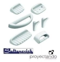 KIT ACCESORIOS FERUM, 7 PIEZAS, BLANCO,  PEGAR,  INTEGRAL AJE7B