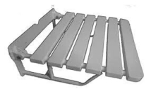 ASIENTO BAÑO REBATIBLE, BLANCO ABC