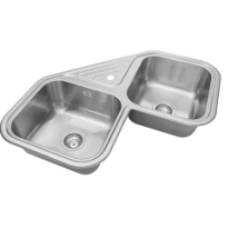 BACHA COCINA ESQUINERA 78X78X18 JOHNSON AXA ARRIB