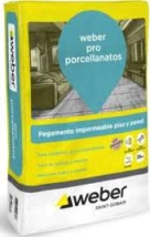 PEGAMENTO PARA PORCELANATOS PRO NUEVO 25KG WEBER