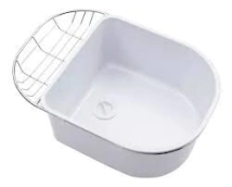 SECAPLATO INOXIDABLE JOHNSON CON PILETA PVC P/LUXO BLANCO