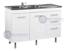 BAJO 120X50 ARMA AMUBE C/Mesada inox +SIFO/CORRED