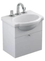 VANITORY LAQUEADO 50 VENECIA COLG FERR CON BACHA 1 PERFORACION BLANCO ORIGINAL Y4V1E