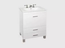 VANITORY LAQUADO 60 AMUBE (VALI) BLANCO CON BACHA DE LOZA (3 AGUJEROS)