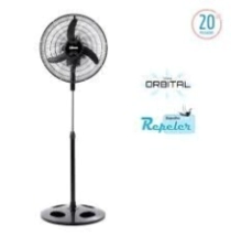 VENTILADOR LILIANA 20'PIE ASPA PVC NEGRO vprn20