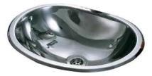 BACHA BAÑO INOXIDABLE OVAL 33X24 JOHNSON 330L