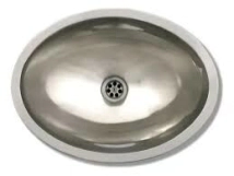 BACHA BAÑO INOXIDABLE OVALADA 33X24 OFERTA COD.454