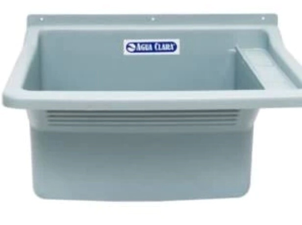 PILETA LAVADERO PVC GRANDE GRIS AGUACLARA 35L50X60
