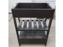 VANITORY LAQUEADO 60 NOVA PIE REJILLA ABIERTO 1puert.caj INFERIOR. RECTO BLANCO