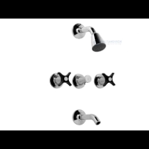 GRIFERIA DUCHA FV PETALO CRUZ NEGRA CIERRE CERAMICO 0103/M3NC