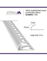 PERFIL ALUMINIO  MATE  GUARDA ARCO COD: 1383  10 MM X 2,5MT