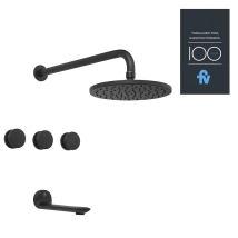 GRIFERIA DUCHA FV NUEVA NEGRA CON TRANSFERENCIA CROMO 0103/44N-FB