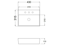 VANITORY GULLA COLG INTER MELA TOSTADO 3A 43X32 1-PUERTA
