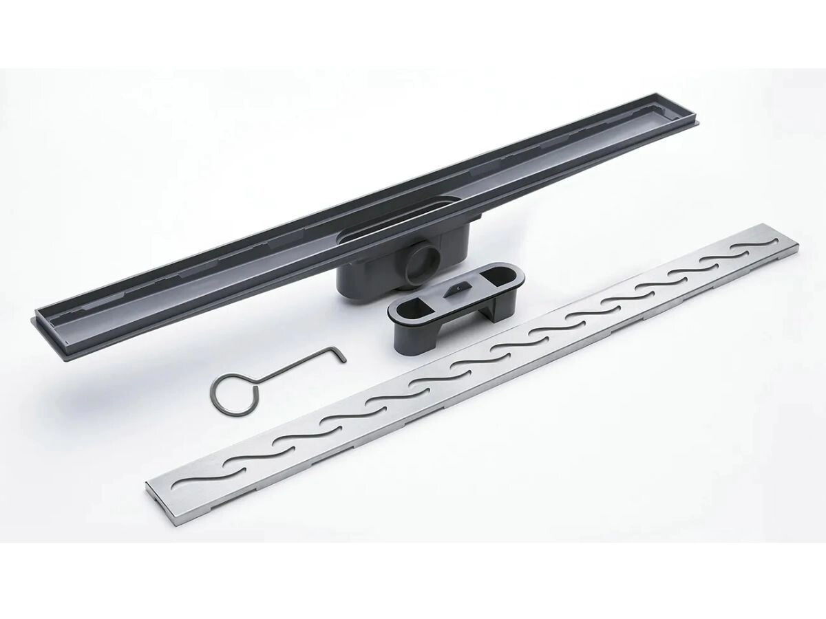 DESAGUE LINEAL ATRIM RIO ABS ONDAS WAVE -ACERO INOX 60CM COD:DPP600T07