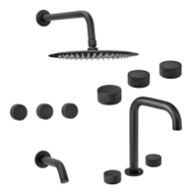 GRIF BAÑO PEI FABRIC NEGRO BLACK CC (duch+lav trad+bid)  **8%