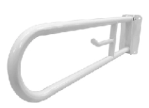 AGARRADERA REBATIBLE INODORO BLANCO 80CM ABC C/PAPEL LARGA