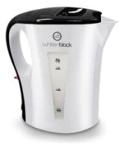 PAVA ELECTRICA WHITENBLACK APWB18 MATERA 85° blanca y negro