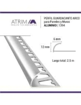 PERFIL ALUMI BRI CR GUARDA ARCO COD: 1394  12 MM X 2,5MT * PORCELLANATO *