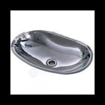 BACHA BAÑO INOXIDABLE SEGUNDA OVAL 44X28 JOHNSON BRILL P2DOV440L