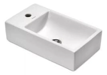 BACHA DE LOZA PEIRANO APOYAR BLANCA rectangular 46,5X26X12,5, 1 PERFORACION BCH13 1- AGUJERO