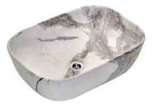 BACHA DE LOZA, APOYAR,  MARMOLADA, RECTANGULAR, 46X32X14, PEIRANO BCH18