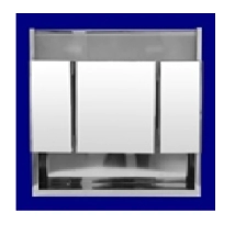 BOTIQUIN INOXIDABLE 3 CUERPO 54X56 LUZ+REP HB5105  **7%