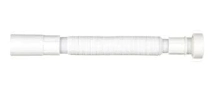 CAÑO CORRUGADO,  5OCM,  EXTENSIBLE CON TUERCA, BLANCO,  1-1/2 BONOMINI