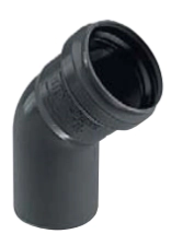 CODO DES 110MH 45øAWADUC NEGRO INTERP NE